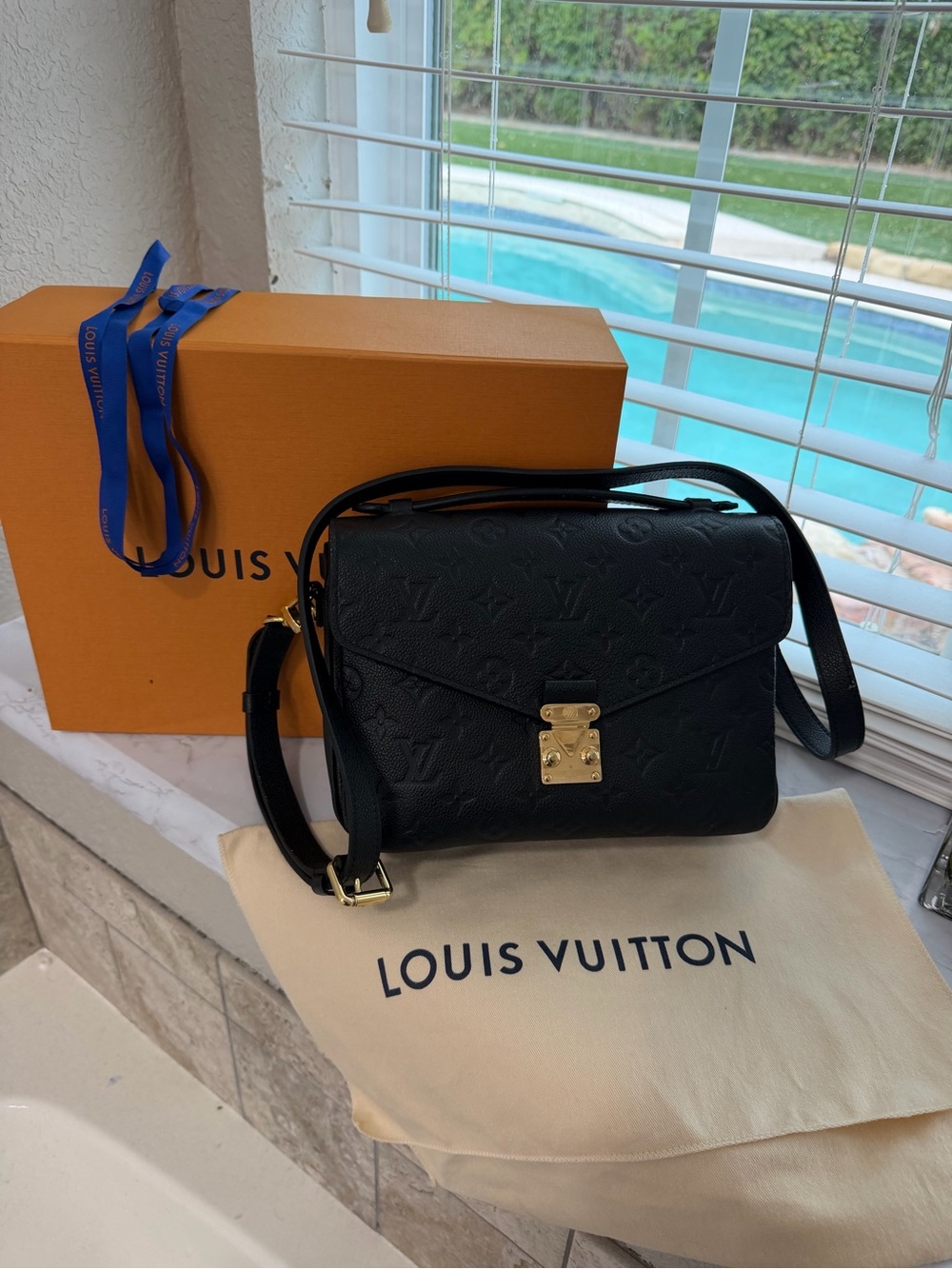 Louis Vuitton Black Monogram Empreinte Shoulder